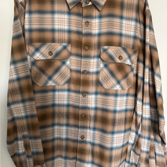 Pendleton Brown and Blue Plaid Men's Shirt - Picture 8 of 10